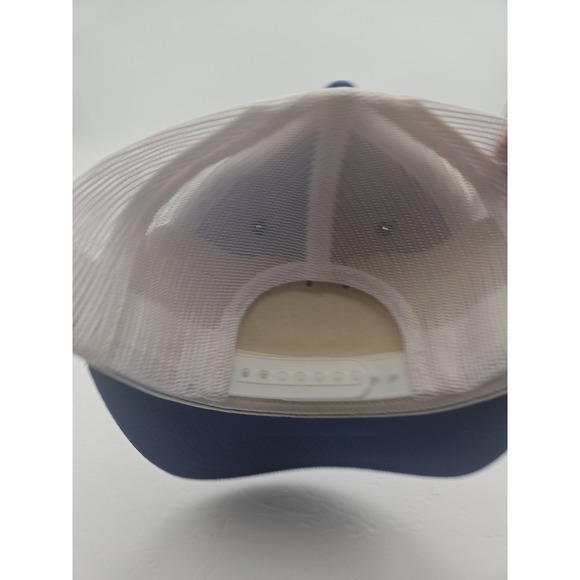 Men's Casual Blank Snapback  Blue / White  New Mesh - Picture 4 of 5